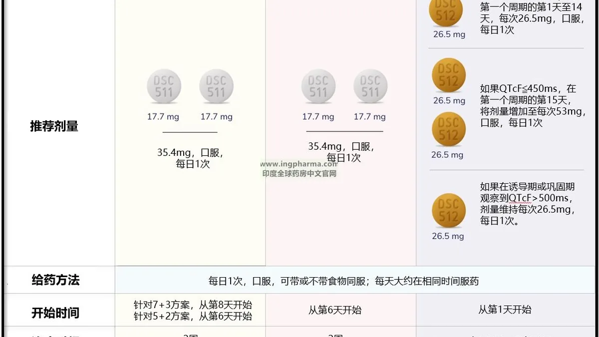 药师核对奎扎替尼26.5mg药品包装上的批准文号和规格信息